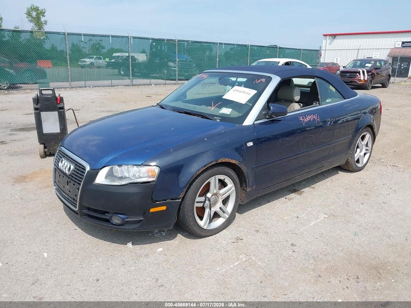 2008 Audi A4 VIN WAUDF48H88K004456 IAAI salvage auction — SIDE, Mv-907A (New York), sold $25 on 2026-07-28 (photo 2)
