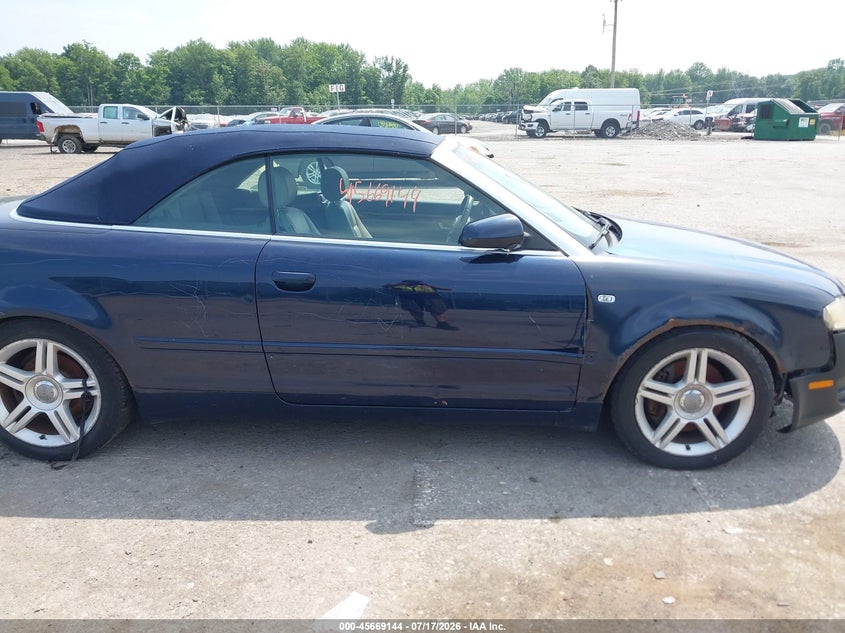 2008 Audi A4 VIN WAUDF48H88K004456 IAAI salvage auction — SIDE, Mv-907A (New York), sold $25 on 2026-07-28 (photo 6)
