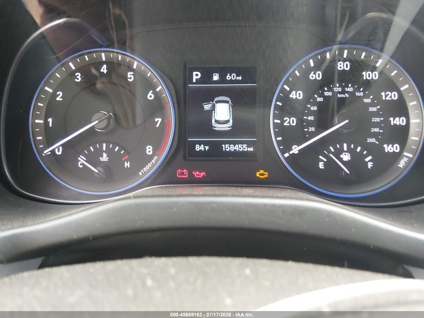 2019 Hyundai Kona VIN KM8K12AA1KU384385 IAAI salvage auction — NORMAL WEAR, Salvage Title, sold $25 on 2026-07-28 (photo 7)