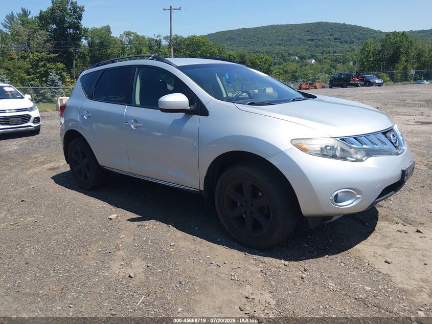 2009 Nissan Murano VIN JN8AZ18W39W111956 IAAI salvage auction — NORMAL WEAR, Clear (New Jersey), sold $625 on 2026-07-30 (photo 1)