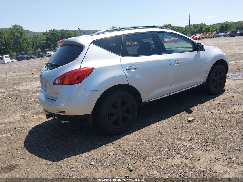 2009 Nissan Murano VIN JN8AZ18W39W111956 IAAI salvage auction — NORMAL WEAR, Clear (New Jersey), sold $625 on 2026-07-30 (photo 4)