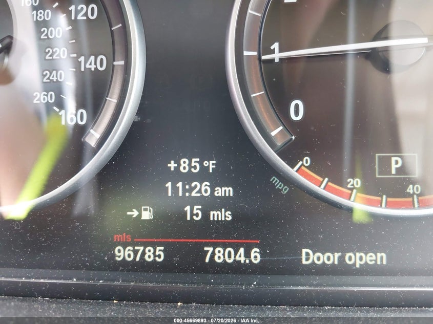 2011 BMW 5 series VIN WBAFU7C58BDU54018 IAAI salvage auction — FRONT END, Salvage (North Carolina), sold $2,700 on 2026-08-02 (photo 7)