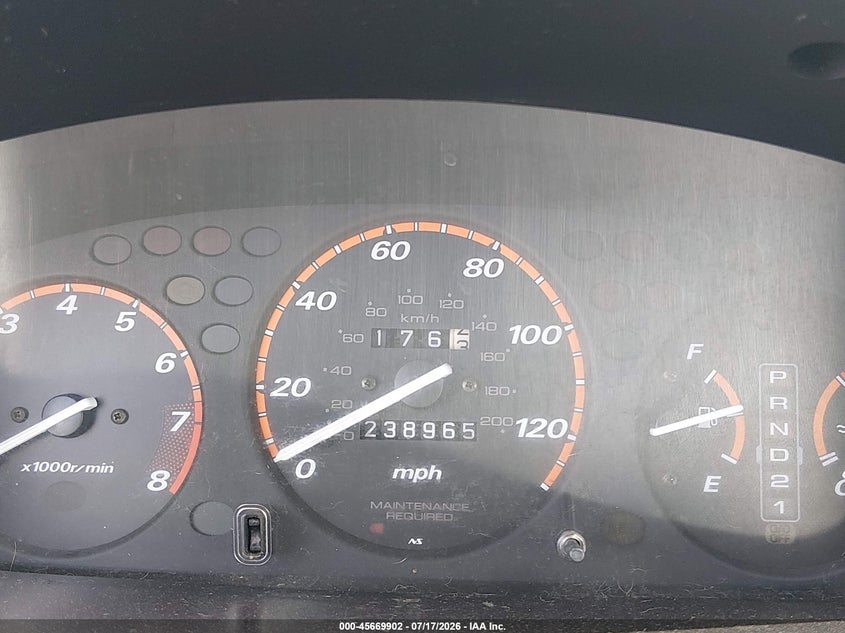 1999 Honda Cr-v VIN JHLRD186XXC001775 IAAI salvage auction — NORMAL WEAR, Clear - Dealer Only (California), sold $25 on 2026-07-29 (photo 7)