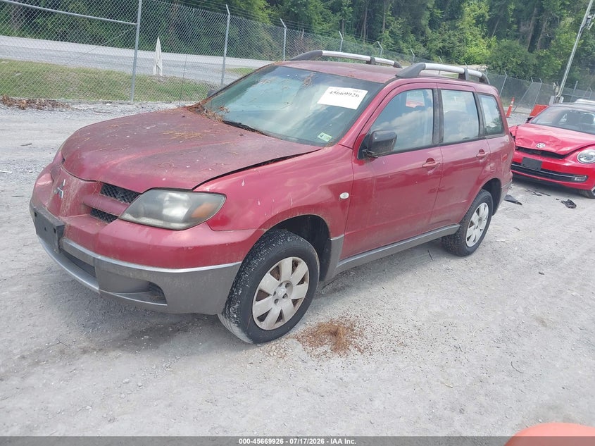 2004 Mitsubishi Outlander VIN JA4LX31F14U040447 IAAI salvage auction — NORMAL WEAR, Clear (Virginia), sold $25 on 2026-07-28 (photo 2)