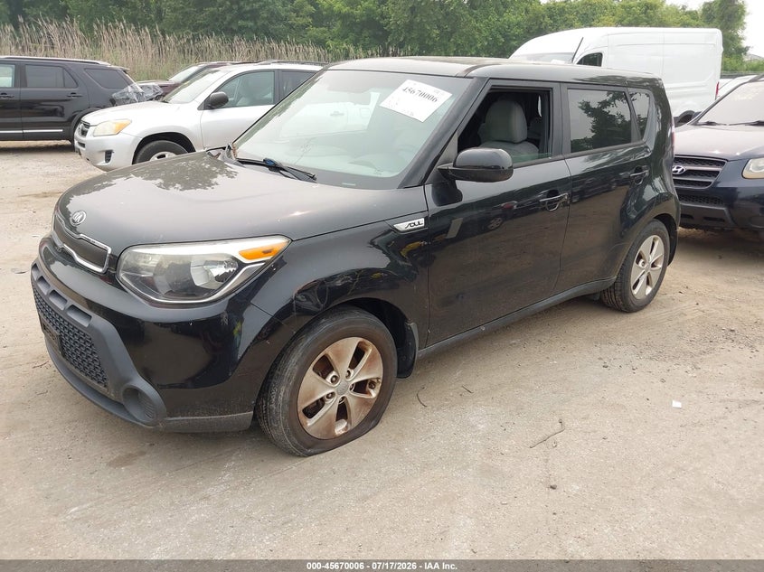 2016 Kia Soul VIN KNDJN2A21G7260345 IAAI salvage auction — NORMAL WEAR, Salvage Title, sold $1,400 on 2026-07-30 (photo 2)