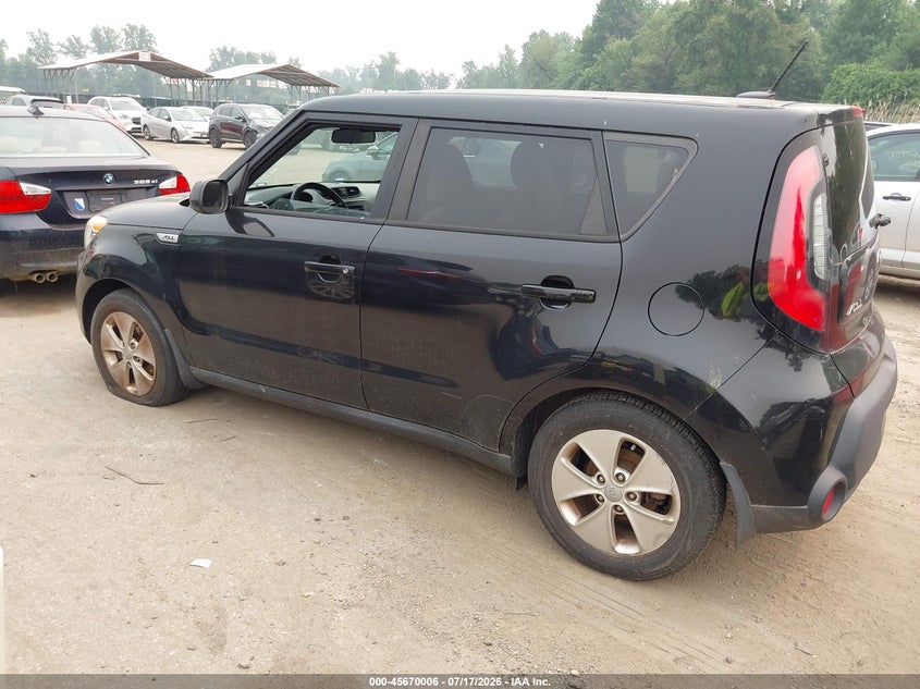 2016 Kia Soul VIN KNDJN2A21G7260345 IAAI salvage auction — NORMAL WEAR, Salvage Title, sold $1,400 on 2026-07-30 (photo 3)