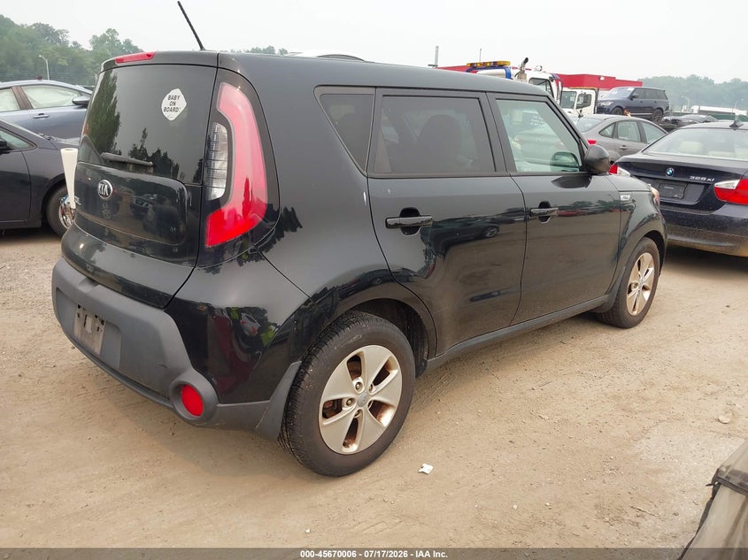 2016 Kia Soul VIN KNDJN2A21G7260345 IAAI salvage auction — NORMAL WEAR, Salvage Title, sold $1,400 on 2026-07-30 (photo 4)