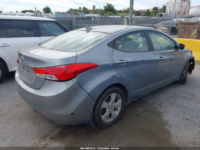 2013 Hyundai Elantra VIN KMHDH4AE1DU938966 IAAI salvage auction — NORMAL WEAR, Clear - Dealer Only (California), sold $25 on 2026-07-30 (photo 4)