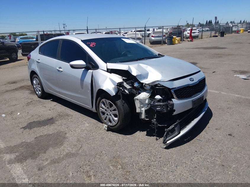2017 Kia Forte VIN 3KPFK4A73HE066455 IAAI salvage auction — FRONT END, Salvage Title, sold $775 on 2026-08-01 (photo 1)