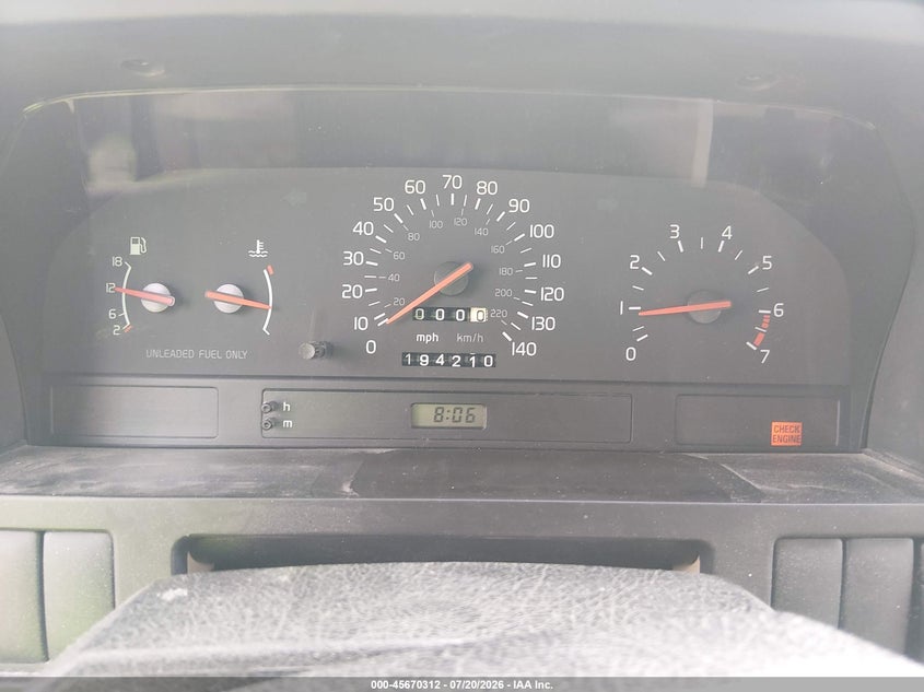 1995 Volvo 850 VIN YV1LS5514S2229255 IAAI salvage auction — NORMAL WEAR, Regular (Nevada), sold $25 on 2026-08-07 (photo 7)