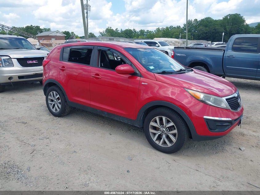 2015 Kia Sportage VIN KNDPBCAC1F7680770 IAAI salvage auction — NORMAL WEAR, Salvage Title, sold $425 on 2026-07-24 (photo 1)