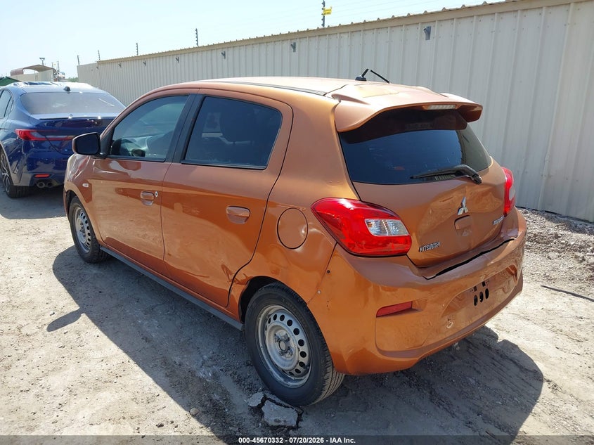 2017 Mitsubishi Mirage VIN ML32A3HJ3HH002717 IAAI salvage auction — FRONT & REAR, Wait Title, sold $1,200 on 2026-09-06 (photo 3)