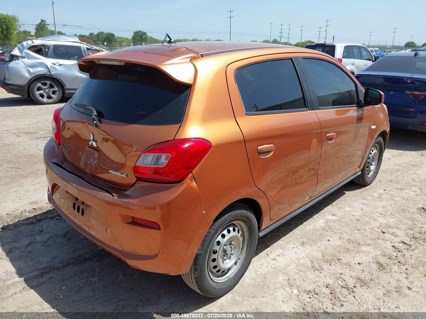 2017 Mitsubishi Mirage VIN ML32A3HJ3HH002717 IAAI salvage auction — FRONT & REAR, Wait Title, sold $1,200 on 2026-09-06 (photo 4)