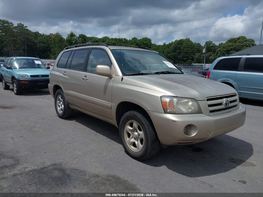 2006 Toyota Highlander VIN JTEGD21A860154840 IAAI salvage auction — NORMAL WEAR, Clear (Georgia), sold $25 on 2026-07-29 (photo 1)