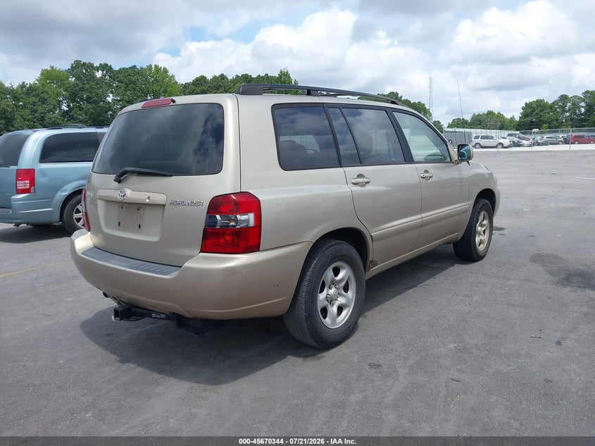 2006 Toyota Highlander VIN JTEGD21A860154840 IAAI salvage auction — NORMAL WEAR, Clear (Georgia), sold $25 on 2026-07-29 (photo 4)