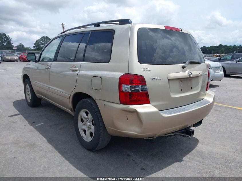 2006 Toyota Highlander VIN JTEGD21A860154840 IAAI salvage auction — NORMAL WEAR, Clear (Georgia), sold $25 on 2026-07-29 (photo 6)