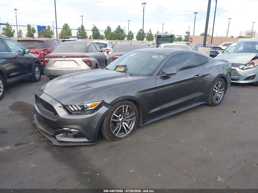 2016 Ford Mustang VIN 1FA6P8CF3G5318136 IAAI salvage auction — FRONT END, Salvage Certificate (California), sold $8,125 on 2026-08-21 (photo 2)