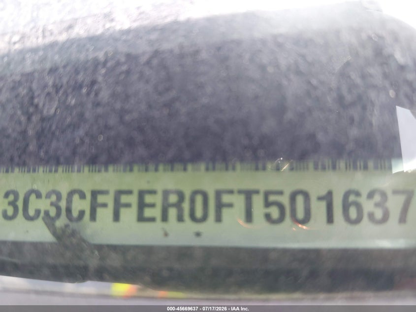 2015 Fiat 500c VIN 3C3CFFER0FT501637 IAAI salvage auction — NORMAL WEAR, Original (Texas), sold $1,100 on 2026-08-17 (photo 9)