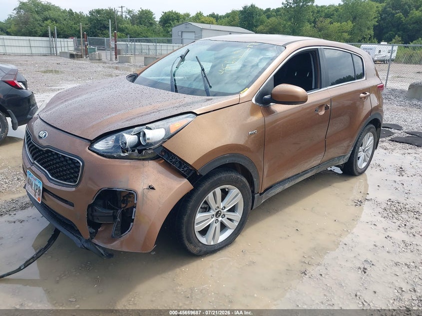 2019 Kia Sportage VIN KNDPM3AC3K7622020 IAAI salvage auction — THEFT, Salvage Title, sold $2,400 on 2026-08-02 (photo 2)