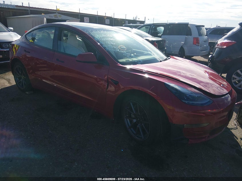 2023 Tesla Model 3 VIN 5YJ3E1EB2PF631486 IAAI salvage auction — FRONT END, Salvage (Colorado), sold $9,975 on 2026-09-11 (photo 1)