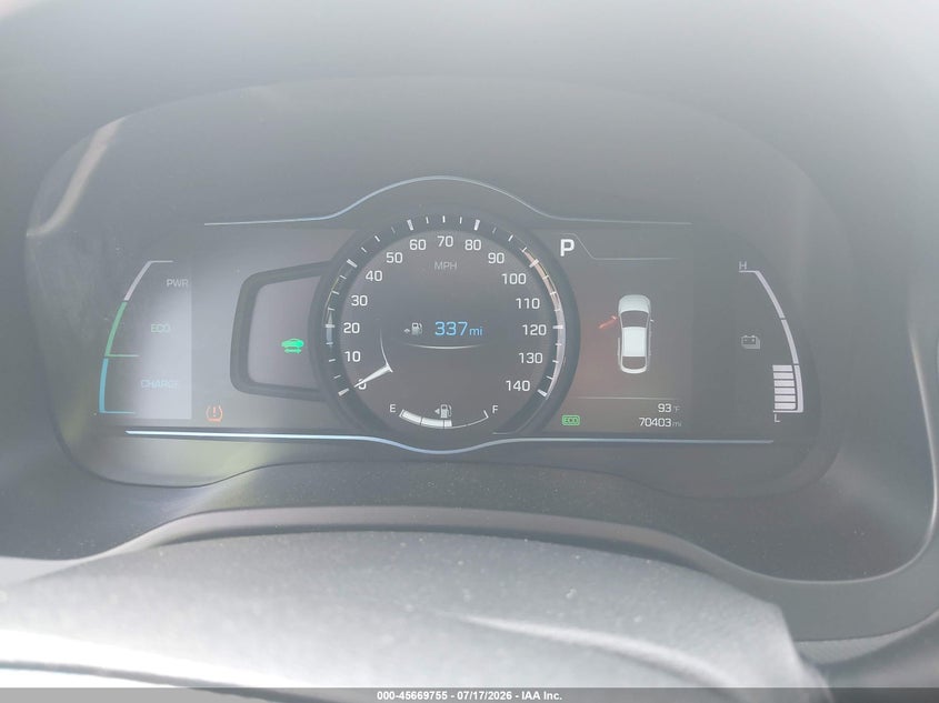 2019 Hyundai Ioniq hybrid VIN KMHC75LC2KU106937 IAAI salvage auction — NORMAL WEAR, Sf97 (Texas), sold $10,250 on 2026-09-01 (photo 7)