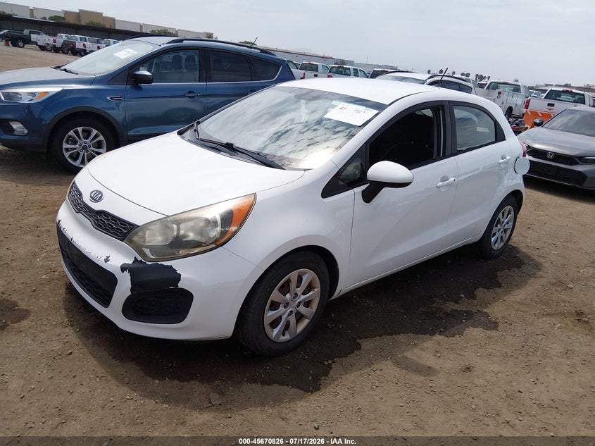 2012 Kia Rio VIN KNADM5A32C6092660 IAAI salvage auction — NORMAL WEAR, Salvage Title, sold $175 on 2026-07-29 (photo 2)