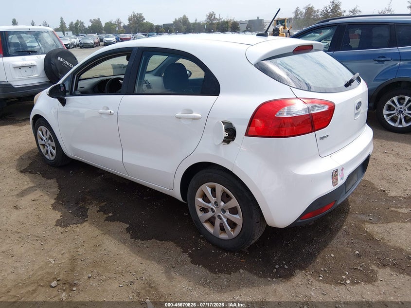 2012 Kia Rio VIN KNADM5A32C6092660 IAAI salvage auction — NORMAL WEAR, Salvage Title, sold $175 on 2026-07-29 (photo 3)