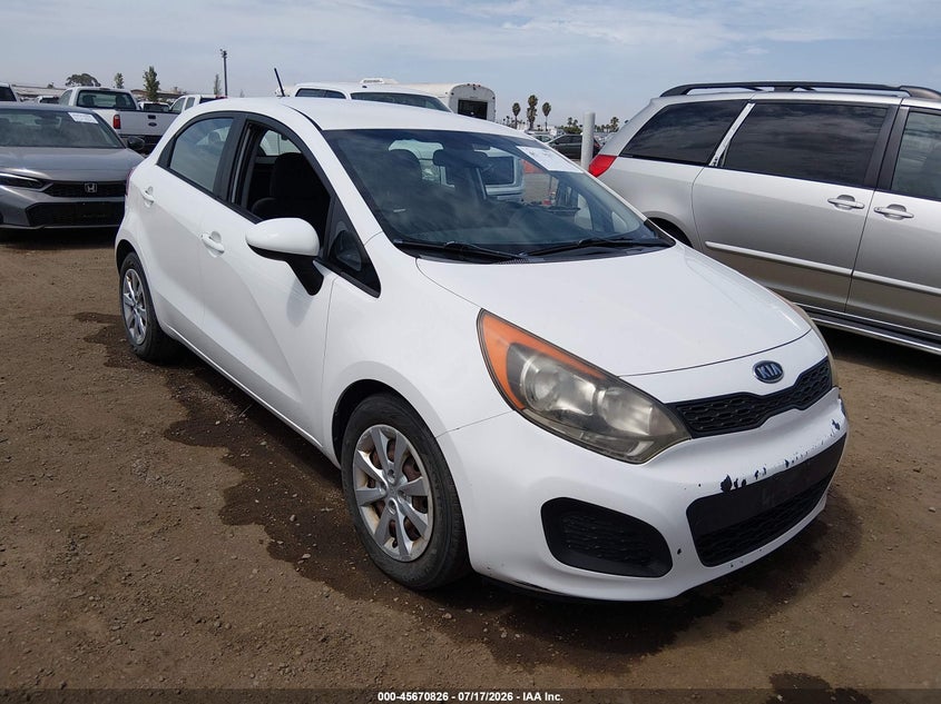 2012 Kia Rio VIN KNADM5A32C6092660 IAAI salvage auction — NORMAL WEAR, Salvage Title, sold $175 on 2026-07-29 (photo 6)