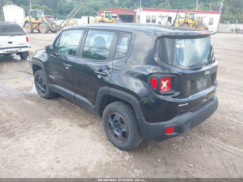 2019 Jeep Renegade VIN ZACNJBA13KPJ90019 IAAI salvage auction — NORMAL WEAR, Clear (Pennsylvania), sold $1,000 on 2026-08-04 (photo 3)