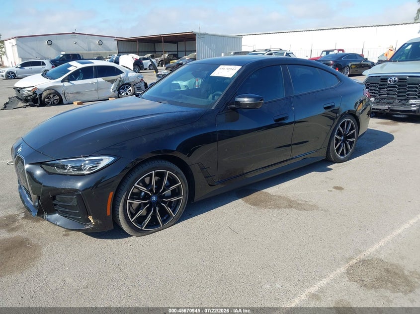 2023 BMW I4 VIN WBY73AW07PFR20474 IAAI salvage auction — REAR END, Salvage Title, sold $17,100 on 2026-07-31 (photo 2)