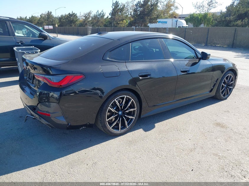 2023 BMW I4 VIN WBY73AW07PFR20474 IAAI salvage auction — REAR END, Salvage Title, sold $17,100 on 2026-07-31 (photo 4)