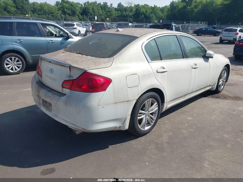 2013 Infiniti G VIN JN1CV6AR5DM759937 IAAI salvage auction — NORMAL WEAR, Clear (Connecticut), sold $350 on 2026-07-23 (photo 4)