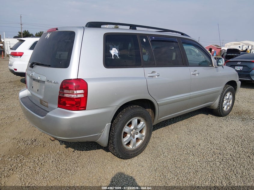 2002 Toyota Highlander VIN JTEHF21A520045423 IAAI salvage auction — NORMAL WEAR, Peddle Clear Public-Restricted (Oregon), sold $300 on 2026-07-27 (photo 4)
