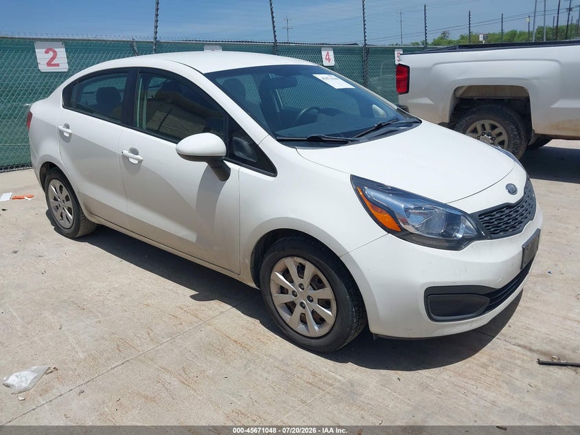 2012 Kia Rio VIN KNADM4A34C6093173 IAAI salvage auction — NORMAL WEAR, Original (Texas), sold $25 on 2026-07-29 (photo 1)