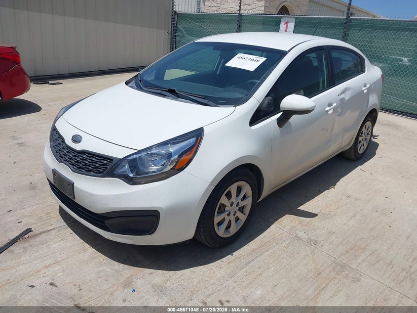 2012 Kia Rio VIN KNADM4A34C6093173 IAAI salvage auction — NORMAL WEAR, Original (Texas), sold $25 on 2026-07-29 (photo 2)