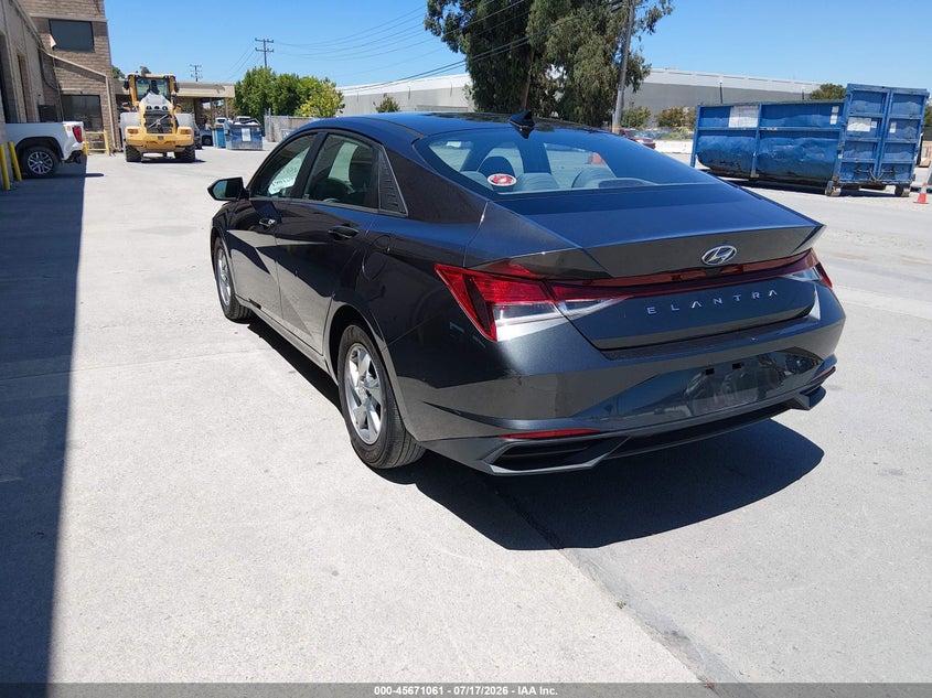 2021 Hyundai Elantra VIN 5NPLL4AGXMH050694 IAAI salvage auction — FRONT & REAR, Sf97 (California), sold $10,550 on 2026-07-30 (photo 3)