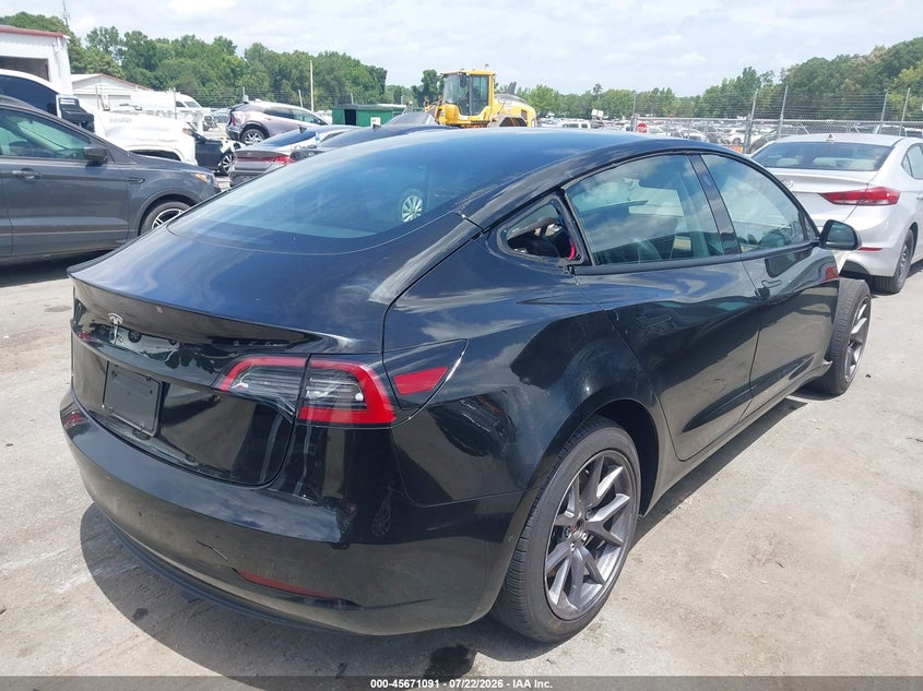 2023 Tesla Model 3 VIN 5YJ3E1EA0PF665255 IAAI salvage auction — FRONT END, Salvage (North Carolina), sold $7,500 on 2026-08-02 (photo 4)