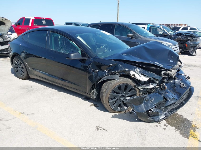 2022 Tesla Model 3 VIN 5YJ3E1EB4NF346270 IAAI salvage auction — FRONT END, Wait Title, sold $5,200 on 2026-10-07 (photo 1)