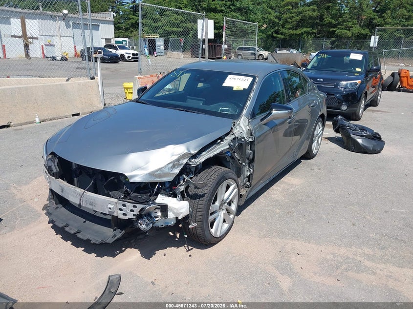 2021 Lexus Is VIN JTHA81F21M5045614 IAAI salvage auction — FRONT END, Salvage Title, sold $9,900 on 2026-07-31 (photo 2)