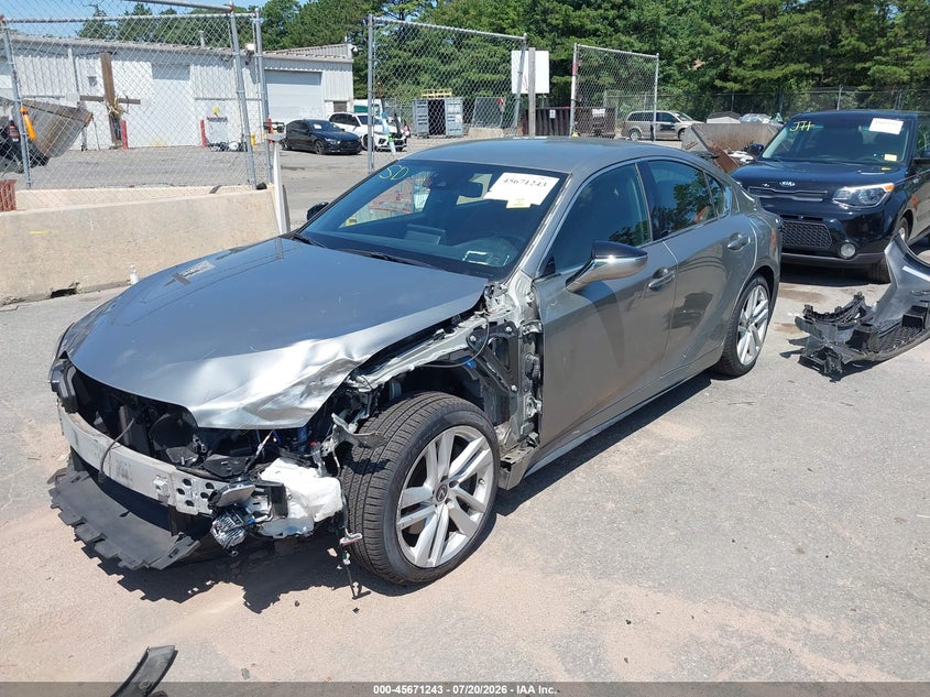 2021 Lexus Is VIN JTHA81F21M5045614 IAAI salvage auction — FRONT END, Salvage Title, sold $9,900 on 2026-07-31 (photo 6)