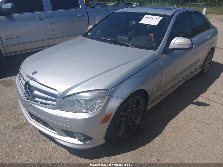2008 Mercedes-benz C class VIN WDDGF54X48F050285 IAAI salvage auction — WATER/FLOOD, Salvage (Louisiana), sold $250 on 2026-08-04 (photo 2)