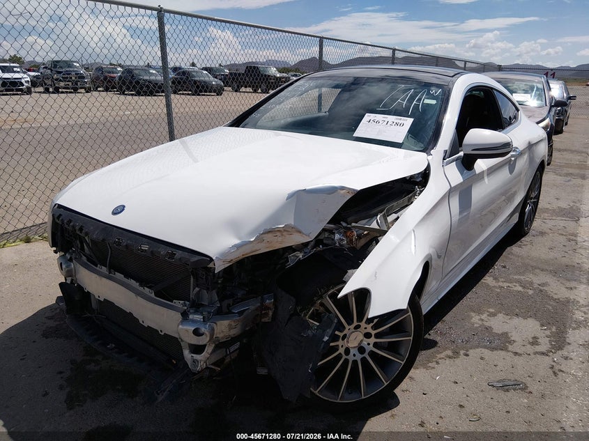 2017 Mercedes-benz C-klasse VIN WDDWJ4JB3HF361347 IAAI salvage auction — FRONT END, Salvage (New Mexico), sold $4,300 on 2026-09-03 (photo 2)