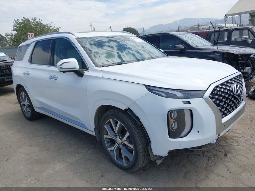 2021 Hyundai Palisade VIN KM8R5DHE4MU277387 IAAI salvage auction — FRONT END, Salvage (California), sold $12,675 on 2026-07-29 (photo 1)