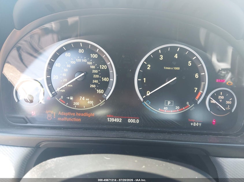 2014 BMW 5er VIN WBA5A7C50ED612280 IAAI salvage auction — NORMAL WEAR, Clear (New York), sold $25 on 2026-07-28 (photo 7)