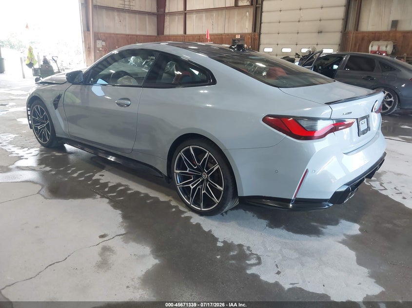 2023 BMW M4 VIN WBS43AZ06PCL83400 IAAI salvage auction — RIGHT FRONT, Clear (New York), sold $27,000 on 2026-07-22 (photo 3)