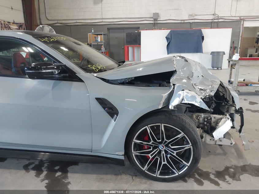 2023 BMW M4 VIN WBS43AZ06PCL83400 IAAI salvage auction — RIGHT FRONT, Clear (New York), sold $27,000 on 2026-07-22 (photo 6)