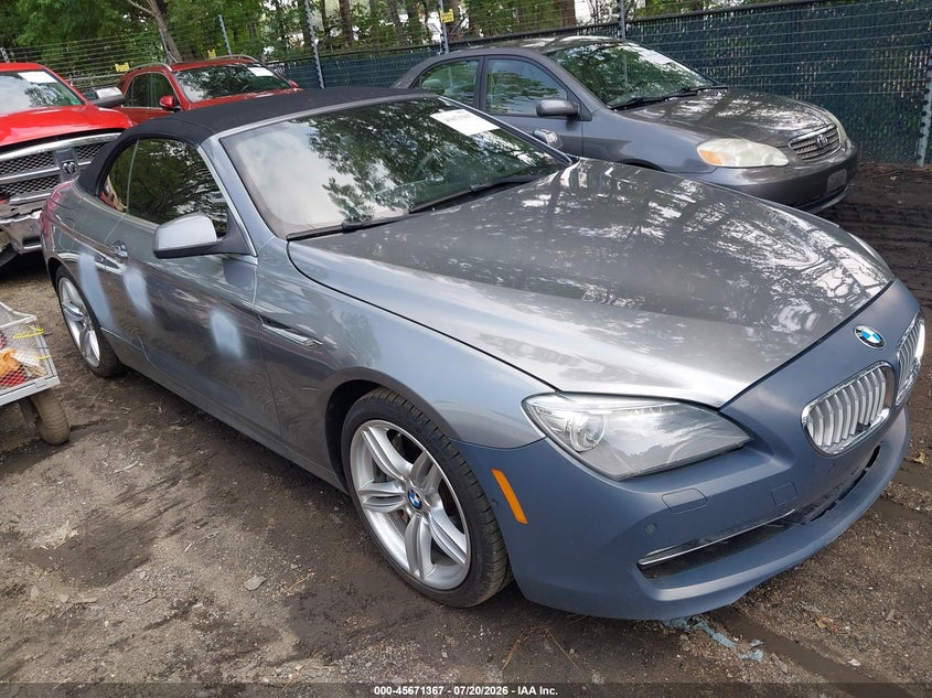 2012 BMW 6er VIN WBALZ3C56CDL71752 IAAI salvage auction — MECHANICAL, Clear (Virginia), sold $25 on 2026-07-30 (photo 1)