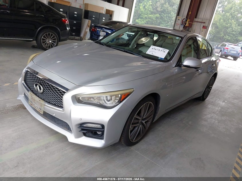 2014 Infiniti Q50 VIN JN1BV7AP5EM677997 IAAI salvage auction — NORMAL WEAR, Clear (Virginia), sold $3,425 on 2026-07-31 (photo 2)
