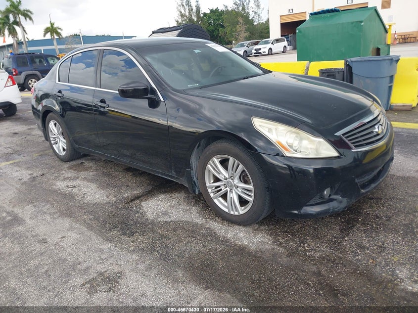 2013 Infiniti G VIN JN1CV6AP6DM725312 IAAI salvage auction — NORMAL WEAR, Salvage Title, sold $25 on 2026-07-23 (photo 1)