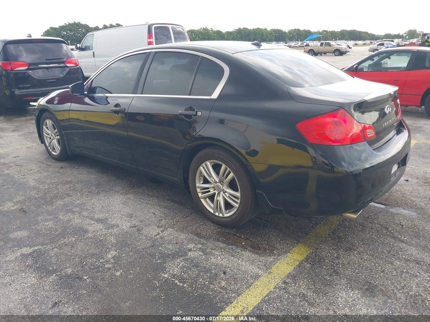 2013 Infiniti G VIN JN1CV6AP6DM725312 IAAI salvage auction — NORMAL WEAR, Salvage Title, sold $25 on 2026-07-23 (photo 3)